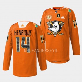 Anaheim Ducks Adam Henrique Orangewood Orange Warmup Jersey