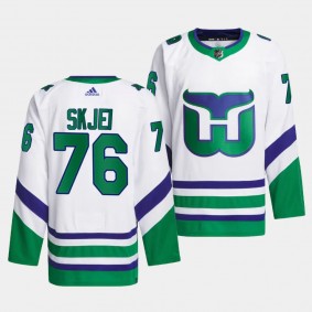 Brady Skjei Carolina Hurricanes Whalers White #76 Primegreen Jersey Men's