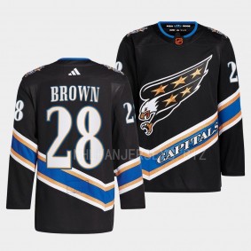 Washington Capitals Connor Brown Reverse Retro 2.0 Black Authentic Primegreen Jersey