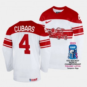 Victor Cubars Denmark Hcokey 2023 IIHF World Championship Home Jersey White