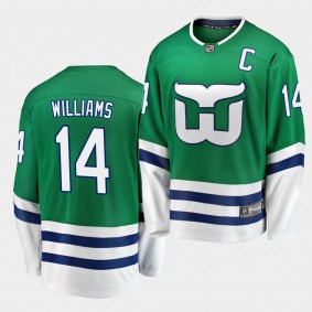 Justin Williams Carolina Hurricanes Breakaway Whalers Night Hurricanes Jersey Men's Fanatics Branded Green