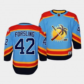 Panthers Gustav Forsling 2022 Special Edition 2.0 Youth Replica Blue Jersey