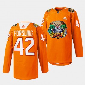 2024 Vamos Gatos Gustav Forsling Florida Panthers Orange #42 Specialty Jersey