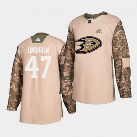 Hampus Lindholm Anaheim Ducks Practice Veterans Day Ducks Jersey