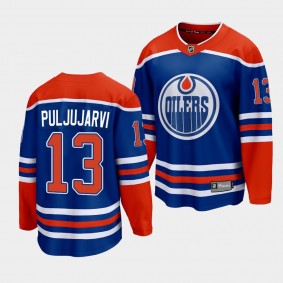 Edmonton Oilers Jesse Puljujarvi Home Royal 2022-23 Jersey Premier