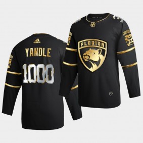 Panthers Keith yandle 1000-game Milestone Authentic Golden Edition Jersey Black