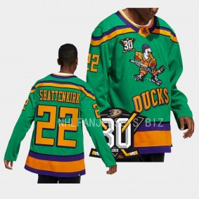 Anaheim Ducks Kevin Shattenkirk 30th Anniversary Green Throwback Jersey