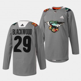 2024 Lunar New Year Mackenzie Blackwood San Jose Sharks Gray #29 Dragon Jersey