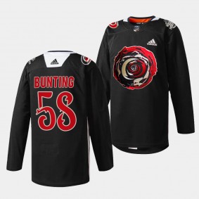 Carolina Hurricanes 2024 Black Excellence Michael Bunting #58 Black Jersey Limited Edition