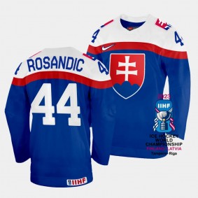 Slovakia 2023 IIHF World Championship Mislav Rosandic #44 Blue Jersey Away