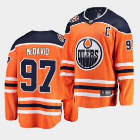 Connor McDavid Edmonton Oilers Breakaway 40th Anniversary Oilers Jersey Men's Player Orange