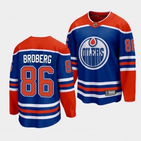 Edmonton Oilers Philip Broberg Home Royal 2022-23 Jersey Premier