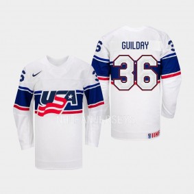 IIHF Rory Guilday USA Hockey White Home Jersey