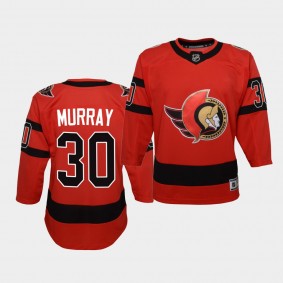 Ottawa Senators Matt Murray 2021 Reverse Retro Red youth Jersey