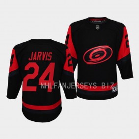 Youth Hurricanes Seth Jarvis 2023 NHL Stadium Series Player Black Jersey